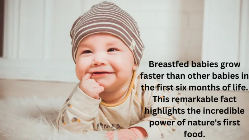 Breastfed babies grow faster than other babies in the first six months of life. This remarkable fact highlights the incredible power of nature's first food.