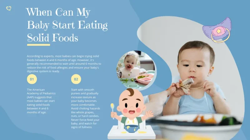 According to experts, most babies can begin trying solid foods between 4 and 6 months of age. However, it's generally recommended to wait until around 6 months to reduce the risk of food allergies and ensure your baby's digestive system is ready.